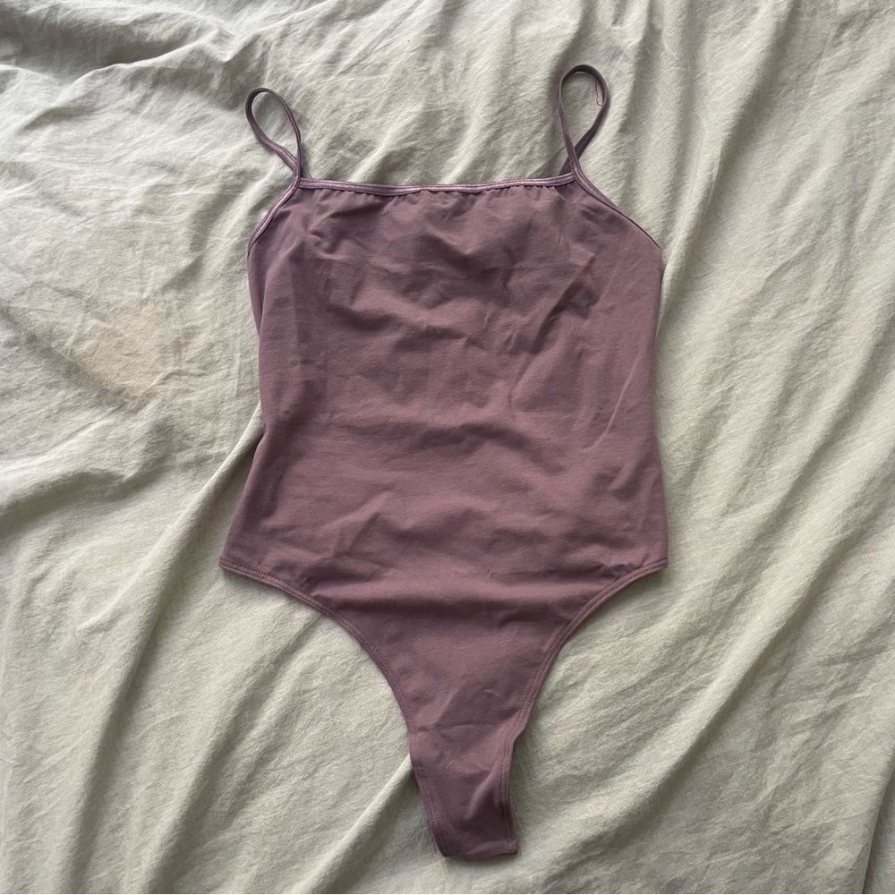 LA Apparel Cami Thing Bodysuit in Amethyst
